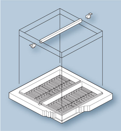 FIGURE 3. Horizontal mullion for dividing oversized opening in concrete floor.